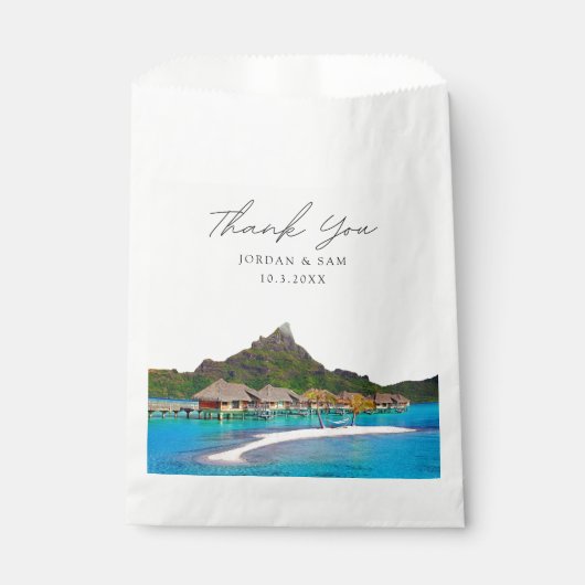 Bora Bora bruiloft gunst dank u Bedankzakje (Voorkant)