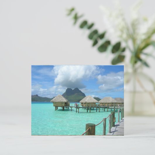 Bora Bora Bungalow Briefkaart (Staand voorkant)