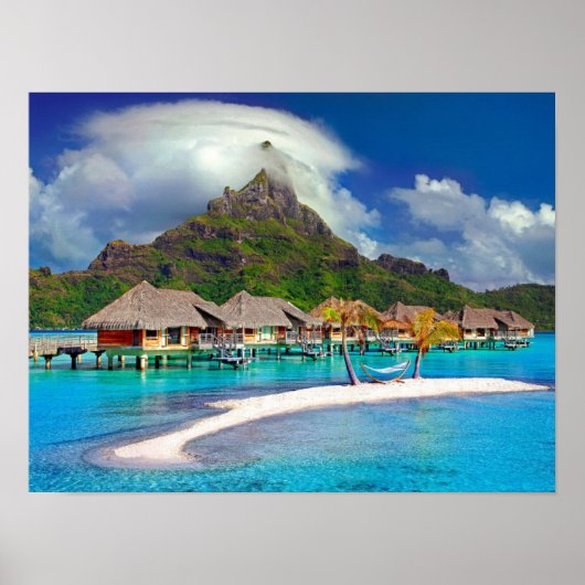 Bora Bora Caribbean Island Poster (Voorkant)