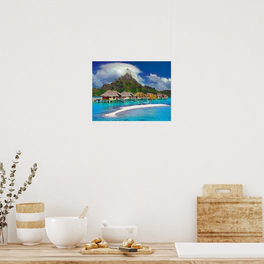 Bora Bora Caribbean Island Poster (Keuken)
