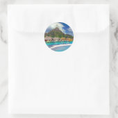 Bora Bora Caribbean Island Ronde Sticker (Tas)