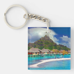 Bora Bora Caribbean Island Sleutelhanger