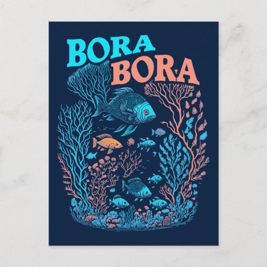Bora Bora Coral Reef Briefkaart (Voorkant)