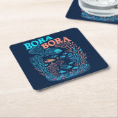 Bora Bora Coral Reef Kartonnen Onderzetters (Schuin)