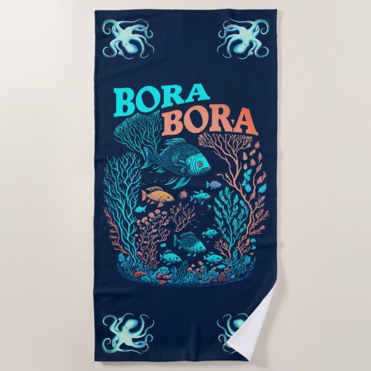 Bora Bora Coral Reef Strandlaken (Voorkant)