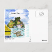 Bora Bora Cute Cartoon Waterverf Briefkaart (Achterkant)