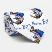 Bora Bora Deep Zee Gevist Stropdas (Opgerold)