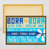BORA BORA Destination Invitation Kaart (Voorkant / Achterkant)
