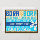 BORA BORA Destination Invitation Kaart (Voorkant)