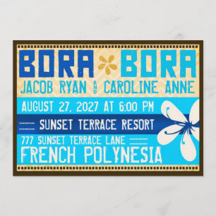BORA BORA Destination Invitation Kaart