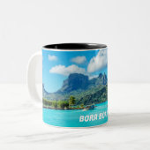 BORA BORA Dream Island Tweekleurige Koffiemok (Voorkant links)