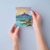 Bora Bora eiland Frans Polynesië Kunst Flyer (Hand)