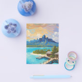 Bora Bora eiland Frans Polynesië Kunst Flyer (Enkel)
