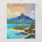 Bora Bora eiland Frans Polynesië Kunst Flyer (Voorkant)