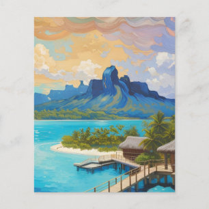 Bora Bora eiland Frans Polynesië Kunst Flyer
