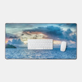 Bora-bora, eiland van de zuidelijke Stille Oceaan Bureaumat (Keyboard & Muis)