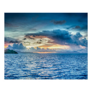 Bora-bora, eiland van de zuidelijke Stille Oceaan Perfect Poster