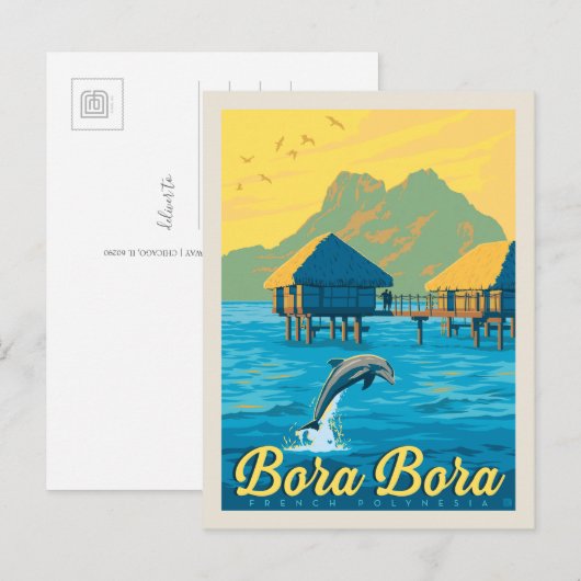 Bora Bora, Frans-Polynesië Briefkaart (Voorkant / Achterkant)