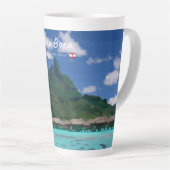 Bora Bora, Frans-Polynesië - Groot strandresort Latte Mok (Rechterhoek)