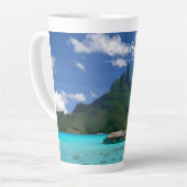 Bora Bora, Frans-Polynesië - Groot strandresort Latte Mok (Linkerhoek)