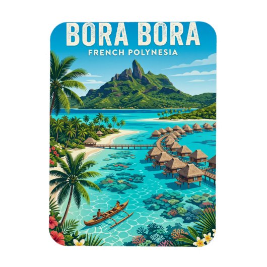 Bora Bora Frans-Polynesië Magneet (Verticaal)
