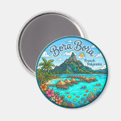 Bora Bora Frans-Polynesië Magneet (Voorkant / Achterkant)