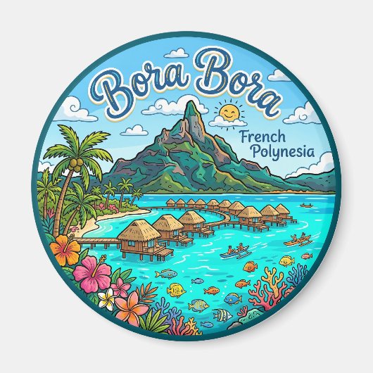 Bora Bora Frans-Polynesië Magneet (Voorkant)