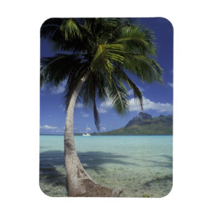 Bora Bora, Frans-Polynesië Mt. Otemanu gezien Magneet