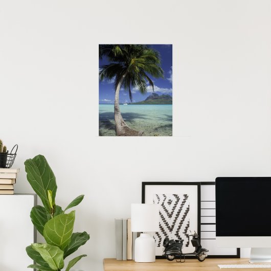 Bora Bora, Frans Polynesië Mt. Otemanu, gezien Poster (Thuiskantoor)