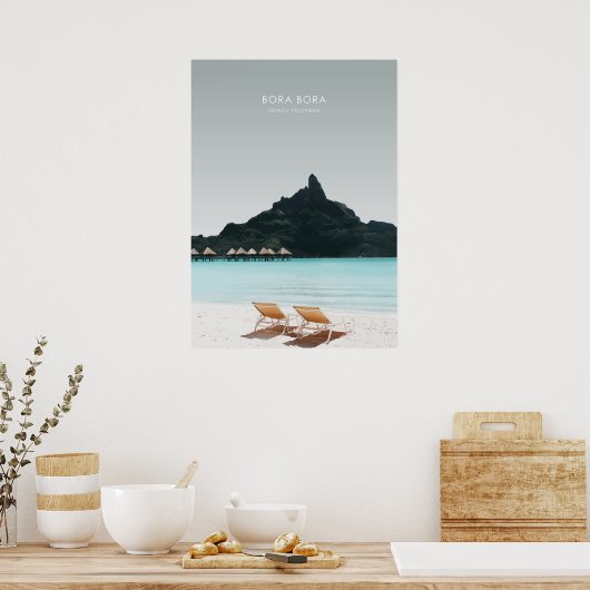 Bora Bora, Frans-Polynesië Reiswerk Poster (Keuken)