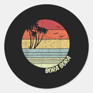 Bora Bora Frans Polynesië Strand Vakantie Souvenir Ronde Sticker