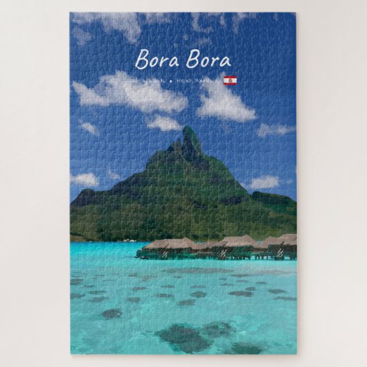 Bora Bora, Frans-Polynesië - Strandresort Legpuzzel (Verticaal)