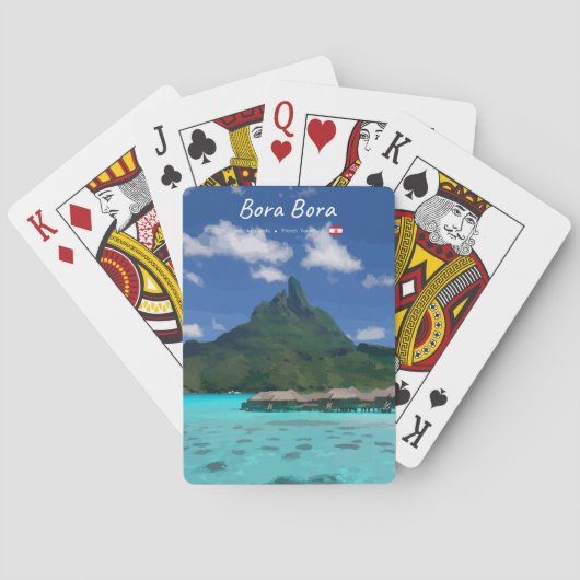 Bora Bora, Frans-Polynesië - Strandresort Pokerkaarten (Achterkant)