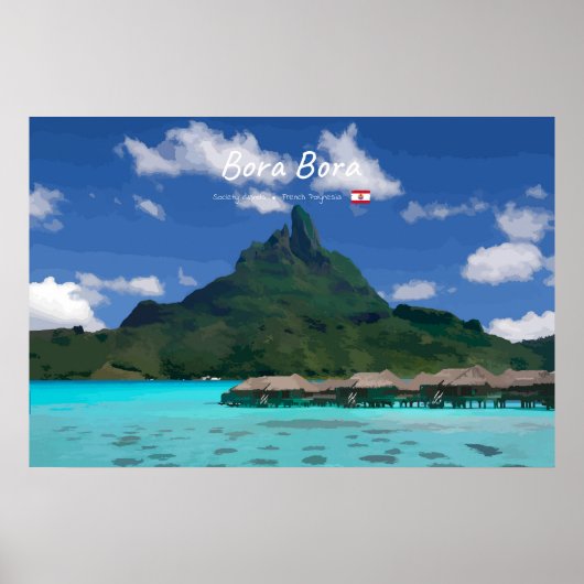 Bora Bora, Frans-Polynesië - Strandresort Poster (Voorkant)