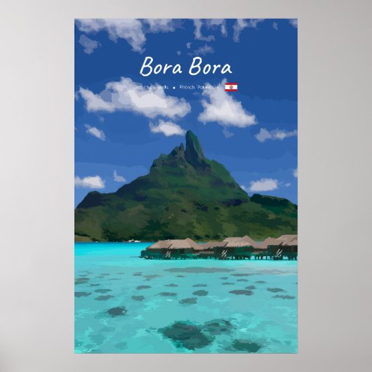 Bora Bora, Frans-Polynesië - Strandresort Poster (Voorkant)