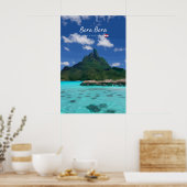 Bora Bora, Frans-Polynesië - Strandresort Poster (Keuken)