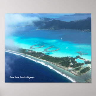 Bora Bora, Frans-Polynesië, van de lucht Poster