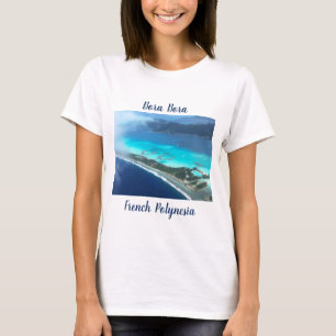 Bora Bora, Frans-Polynesië, van de lucht T-shirt