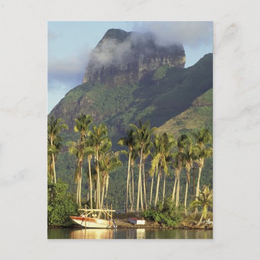 Bora Bora, Frans-Polynesië Waterfront scène en Briefkaart (Voorkant)