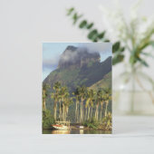 Bora Bora, Frans-Polynesië Waterfront scène en Briefkaart (Staand voorkant)