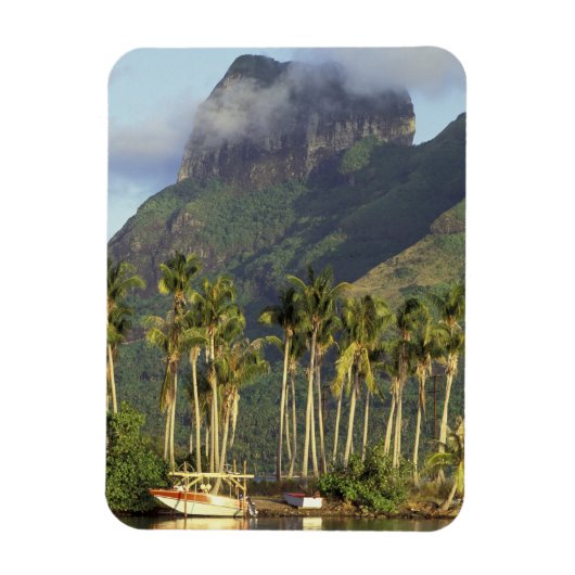 Bora Bora, Frans-Polynesië Waterfront scène en Magneet (Verticaal)
