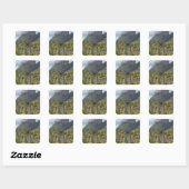 Bora Bora, Frans-Polynesië Waterfront scène en Vierkante Sticker (Vel)
