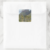 Bora Bora, Frans-Polynesië Waterfront scène en Vierkante Sticker (Tas)