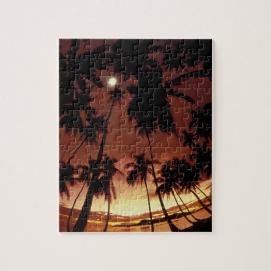 Bora Bora, Frans-Polynesië Zonsondergang door Legpuzzel (Verticaal)