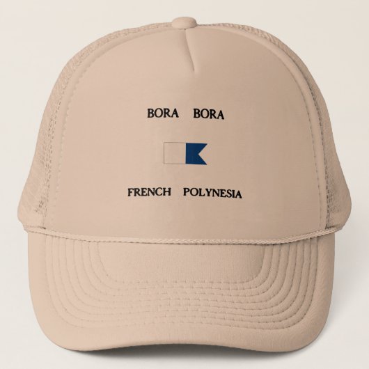 Bora Bora French Polynesia Alpha Dive Flag Trucker Pet (Voorkant)