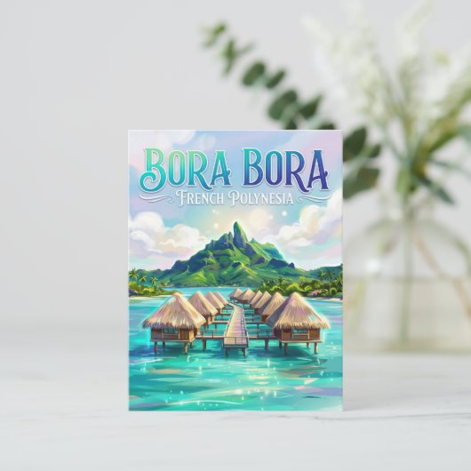 Bora Bora French Polynesia Briefkaart (Staand voorkant)