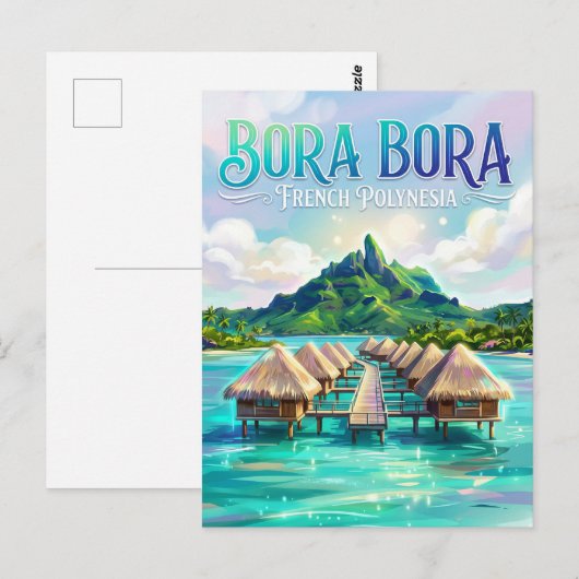 Bora Bora French Polynesia Briefkaart (Voorkant / Achterkant)