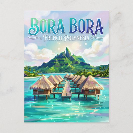 Bora Bora French Polynesia Briefkaart (Voorkant)