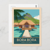 Bora Bora French Polynesia Briefkaart (Voorkant / Achterkant)
