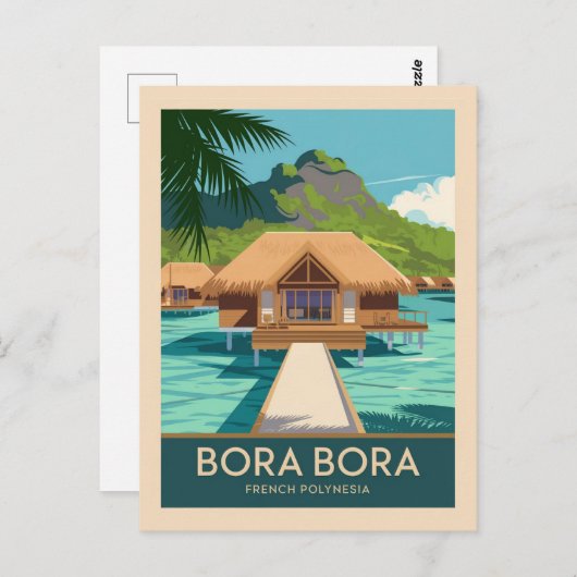 Bora Bora French Polynesia Briefkaart (Voorkant / Achterkant)